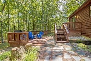 Exterior view of tiered decks