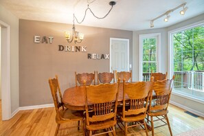 And dining area for family gatherings