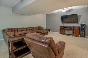 A recreation room with ample space to unwind