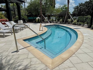 Free to use jacuzzi, at the pool area right outside our condo