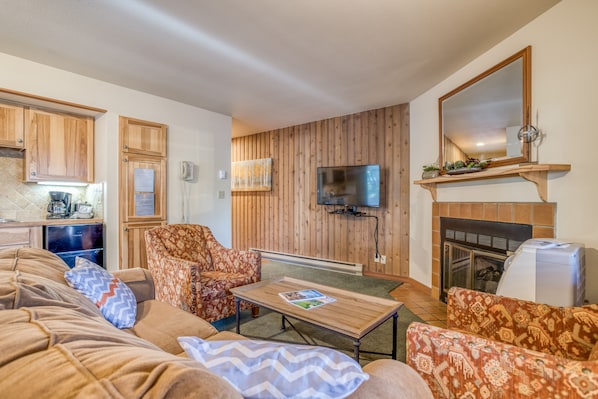 Living room with television