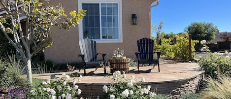 enjoy a quiet afternoon on the front patio
