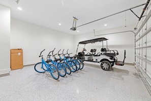 Golf Cart and 6 Adult Bikes