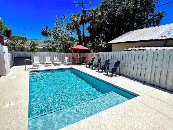 Private heated pool.