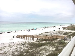 Looking west beach access from your balcony 1 min from your front door