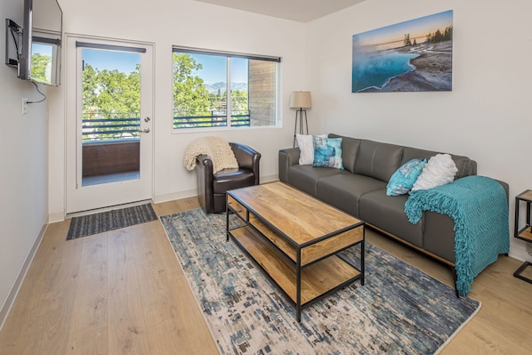 Enjoy the city views from the living room | Main Level