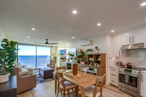 Kitchen and living room