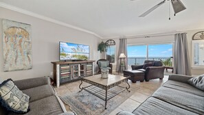 enjoy a flat screen tv on the days you can't enjoy the beach