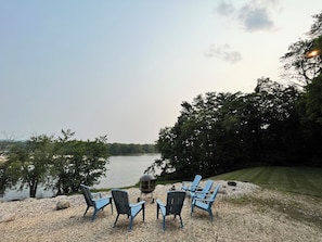 relax around the fire pit