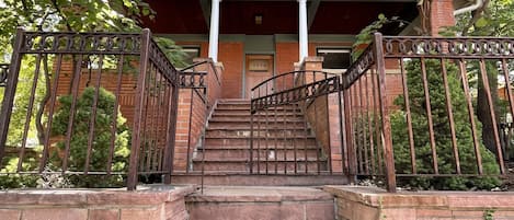 Front steps and gate