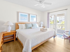 Two king bedrooms—including one with ocean-view deck access.