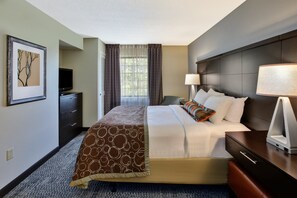 Drift to sleep in a comfortable bed after a wonderful day outside.