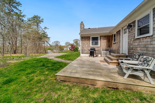 Enjoy the backyard/garden and your private deck!