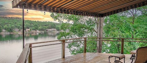 Back Covered Deck with view of Lake Balboa 