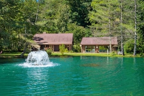 One of 3 spring-fed stocked ponds on the property.