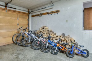 7 bikes: 2 adults, 3 teen size, 2 children