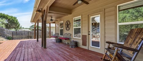 Covered back deck area