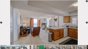 main living area and kitchen