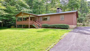 Wide open space in front of the cabin for kids to play, or dogs to frolic!