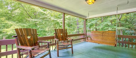 Enjoy the serene surroundings in the swing on the front porch!
