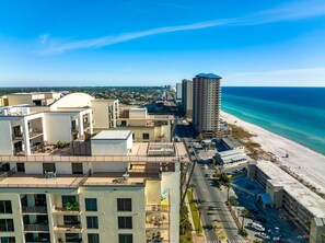 Drone shot of the entire 180-degree balcony!