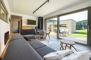 Ferienwohnung zum Schlossblick-Wohnraum (Schlossblick)