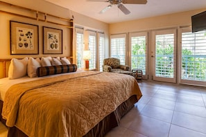 Primary bedroom with king bed.