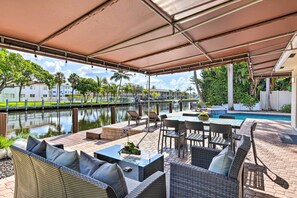 Backyard Oasis | Covered Patio | Private Pool | Canal Access