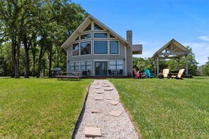 Endless views of the water, plus a covered gazebo for relaxing on the porch.