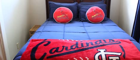 We call this room "The Dugout". It's all about the St. Louis Cardinals! 