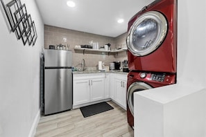 Kitchenette with full washer and dryer