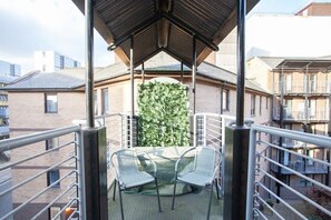 This lovely balcony is the perfect spot to enjoy a coffee on a sunny morning!