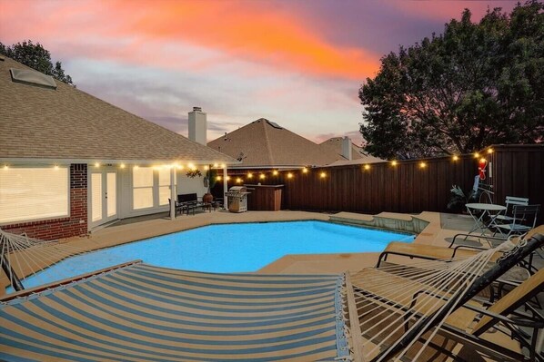 We try to keep the pool open all year. Send us a message for our pool schedule.