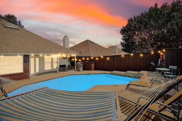 We try to keep the pool open all year. Send us a message for our pool schedule.