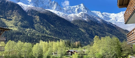 Mont Blanc view from balcony - summer