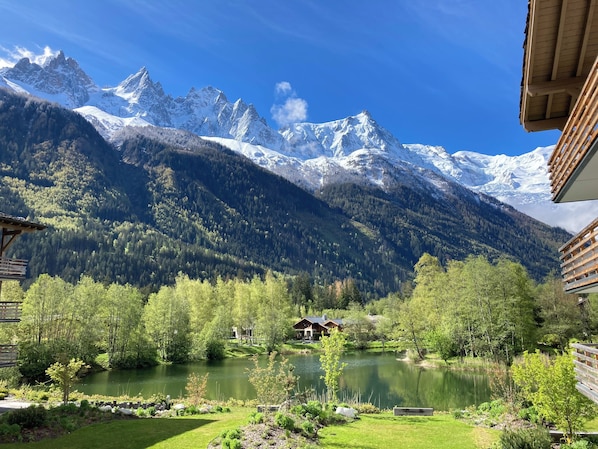 Mont Blanc view from balcony - summer