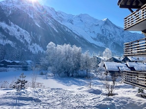 Mont Blanc view from balcony - winter