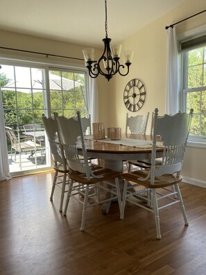 Dining room seats 6, tons of natural light!