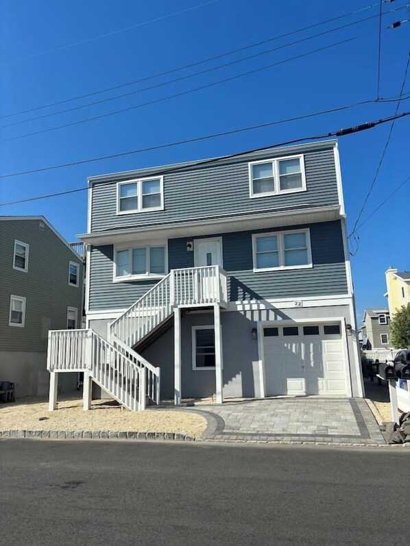 Entry is at the front of the house