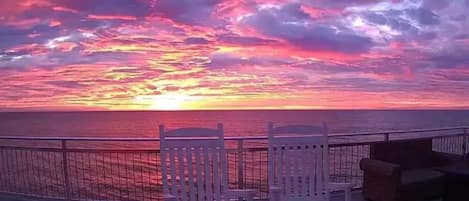 Panoramic views from the massive back deck. 