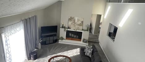 Large living room. Plenty of seating. Smart tv with wifi