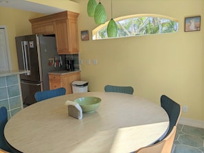 Dining area by kitchen.