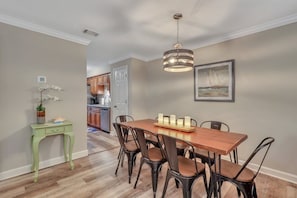 Dining Room with seating for 8 just off the kitchen.