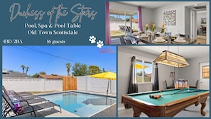 Roughly a mile from Old Town Scottsdale and offers ample amenities throughout with pool, above ground spa, pool table and other great games. There is no shortage of fun awaiting!