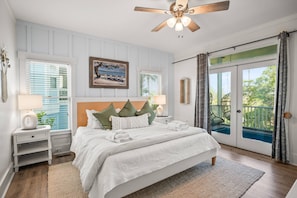 King bedroom on the main level