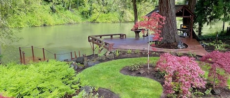 Backyard. Covered pavilion. Gas grill. 