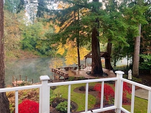 View from Master suite balcony in fall