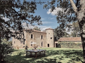 The Chateau is surrounded by a 12th century wall, protecting its gardens.