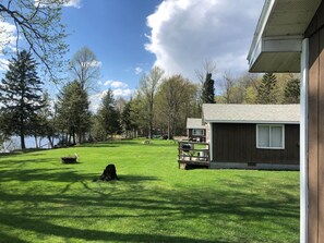 Large outdoor space. This is the view from cabin 1's porch.