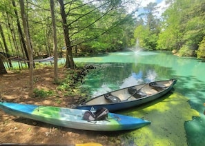 Kayak and Canoe in nature